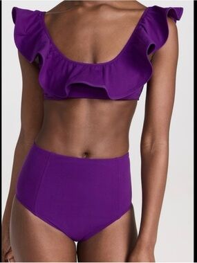 Ulla Johnson Purple Scoop Neck Top